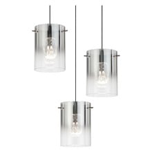 Ximena Metal & Glass LED 3 Light Pendant